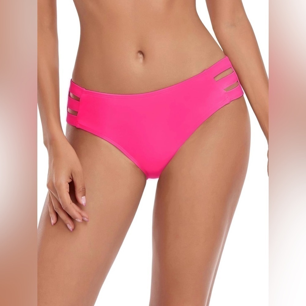 Ocean Blues Women's Strappy Bikini Bottom Full Coverage Swim Briefs XXL NWT